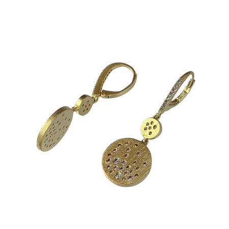 Disc Scatter Cz Earrings