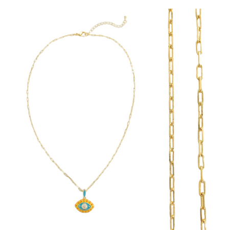 Enamel Eye Necklace