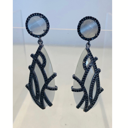 Moonstone overlay earrings
