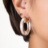 Streamline clear lucite hoop earrings