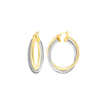 Intertwined Smoky Lucite Hoop Earrings