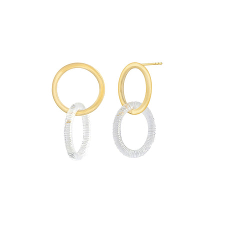 Clear Lucite Double Hoop Earrings