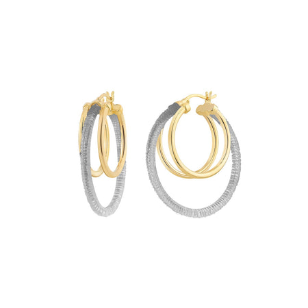 Smoky Lucite Layered Hoop Earrings