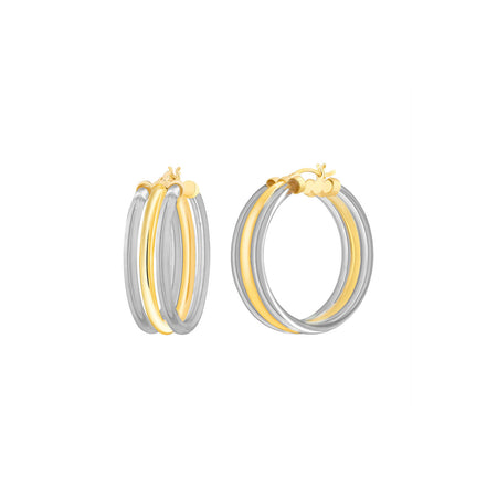 Smoky Lucite Banded Hoop Earrings