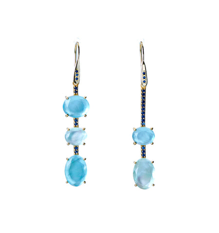 Mismatched by Design - watercolor - Aegean blue