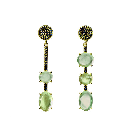 Mismatched by Design - watercolor - pale sage green and pistachio green quartz