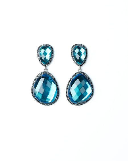 London Blue Free Form Earrings