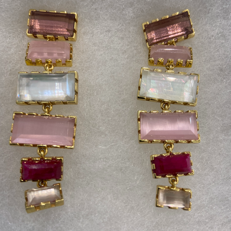Color Wave pink earrings
