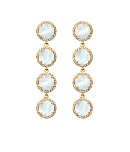4-Stone Drop Earrings