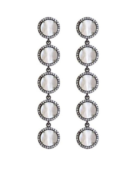 5-Stud Drop Earrings