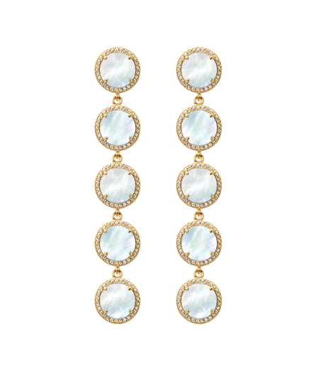 5-Stud Drop Earrings
