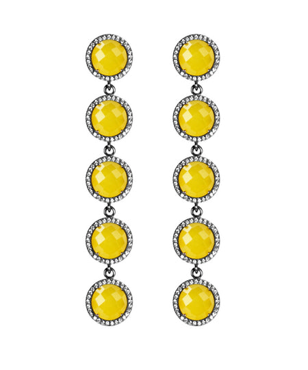 5-Stud Drop Earrings