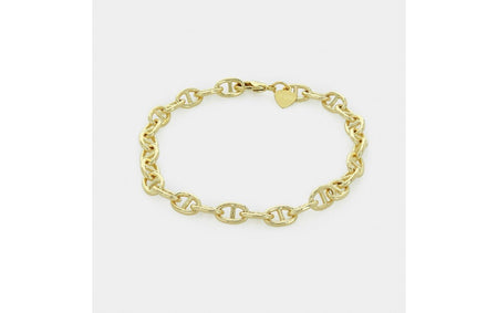 Customizable Charm Bracelet - locks and luck - medium link mariner bracelet with lobster clasp closure.
