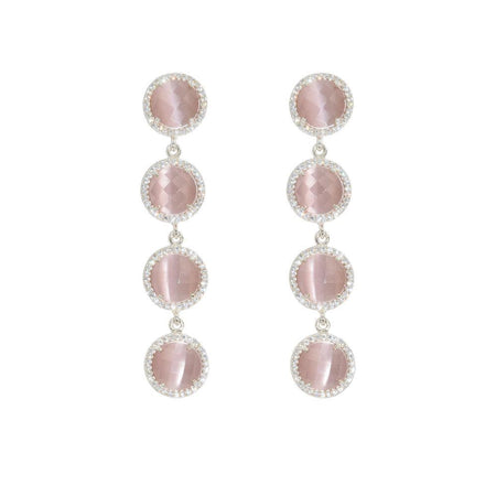 4-Stone Drop Earrings