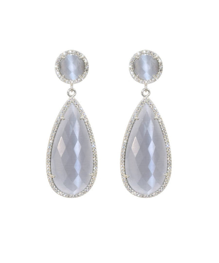 Ice Grey Drop Earrings