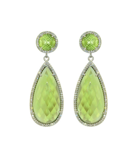 Lime Quartz Drop Earrings