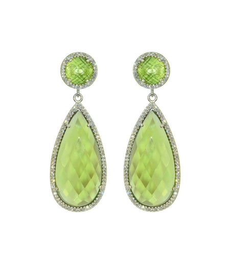 Lime Quartz Drop Earrings