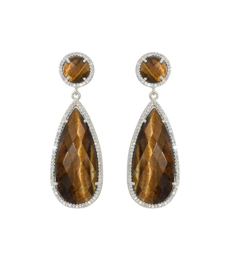 Tigers Eye Drop Earrings