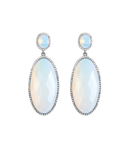 Opalite Oval Drop Earrings
