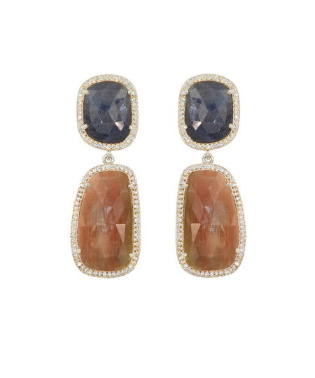 Sliced Sapphire Earrings