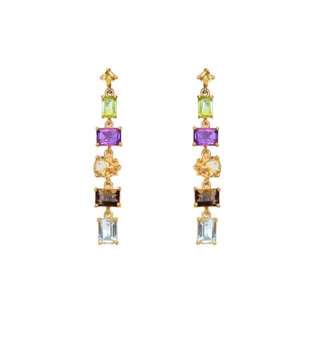 Semi-Precious Stone Drop Earrings