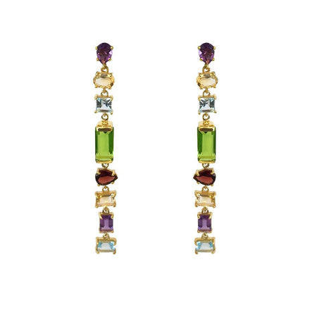 SemiPrecious MultiStone Drop Earrings