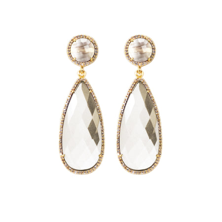 Clear Crystal Drop Earrings