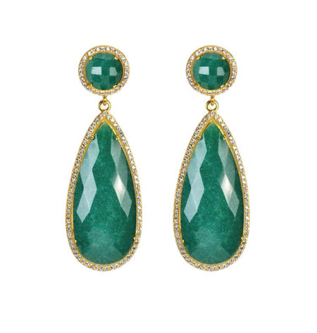 Emerald Green Drop Earrings