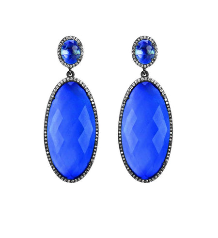 Royal Oval Drop Earrings