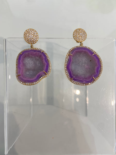Geode Drop Earrings