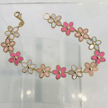 Flower Bracelet - Ombre Pinks