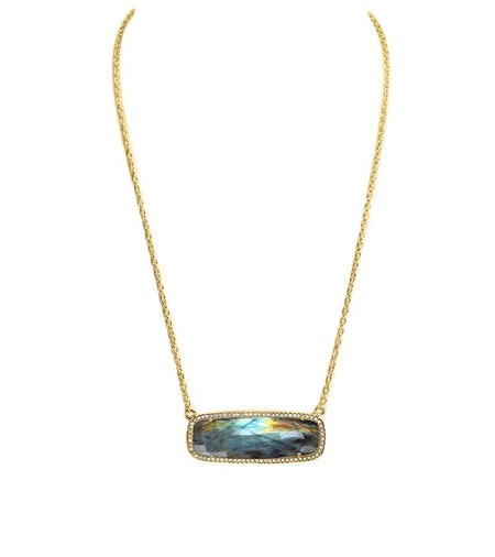 Labradorite Rectangle Necklace