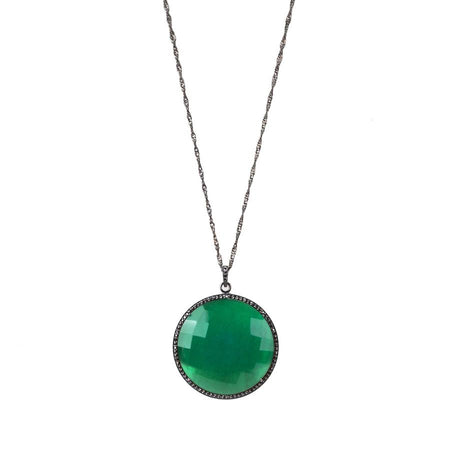 Green Onyx Pendant Necklace