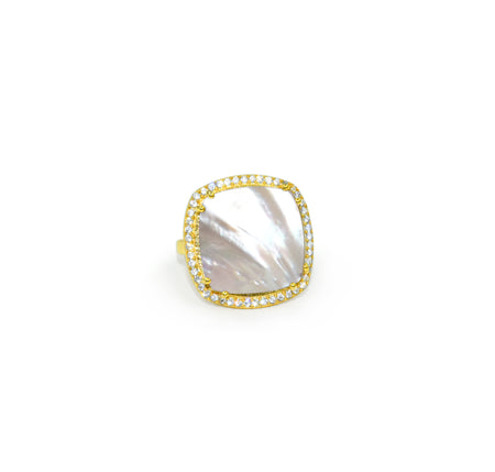 Mother of Pearl Square Ring