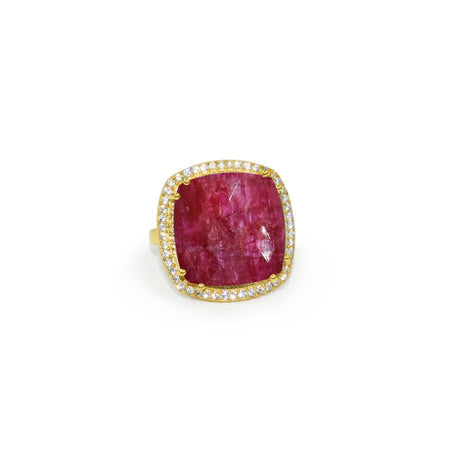 Ruby Jade Square Ring