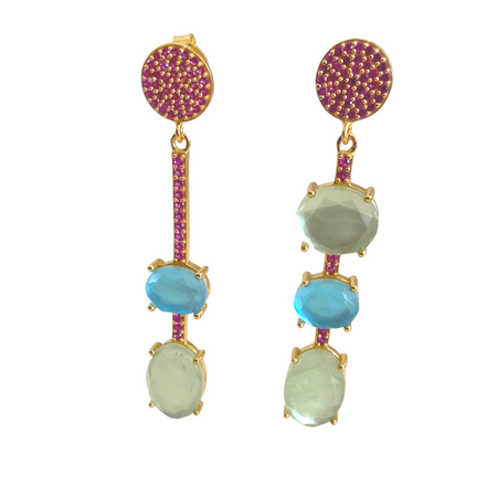Mismatched by Design -Wit and Whimsy- pale sage/aqua
