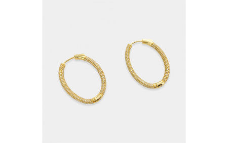 Cubic zirconia hoop earrings