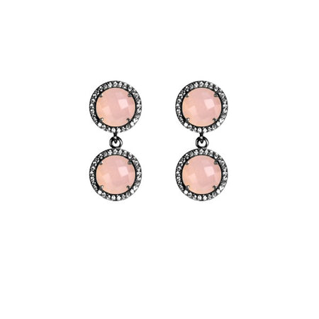 2-Stud Drop Earrings