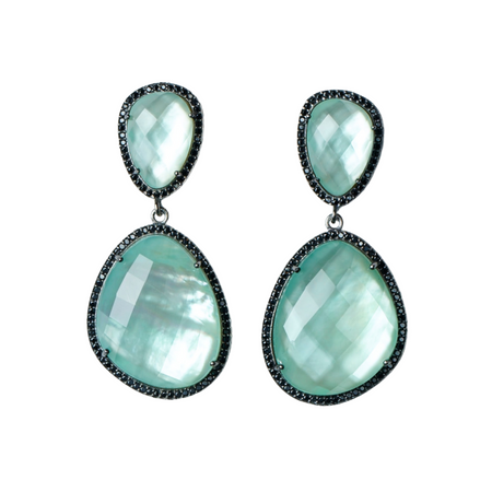 Glimmer and Glow Freeform Drop Earrings - Gentle Aqua