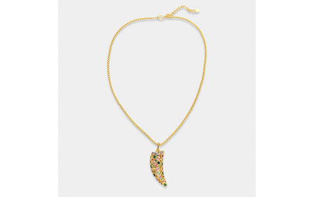 CZ Horn Chain Necklace