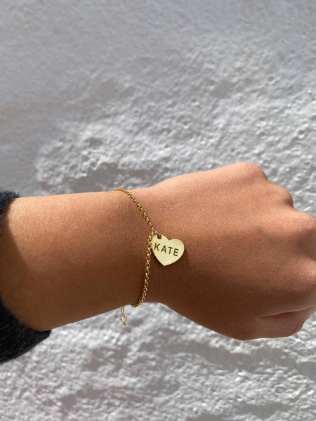 Heart Engraved bracelet