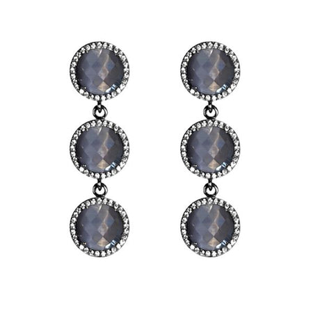 Triple Stud Drop Earrings