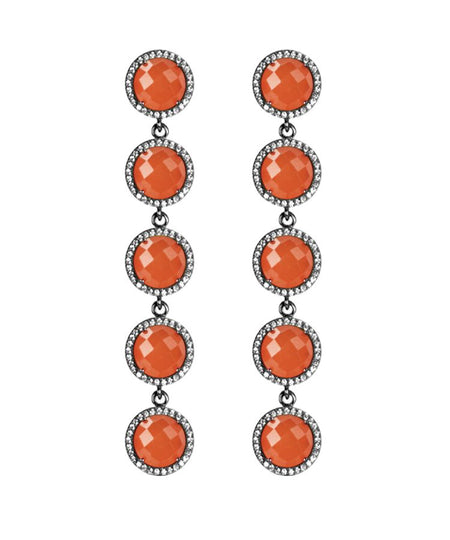 5-Stud Drop Earrings