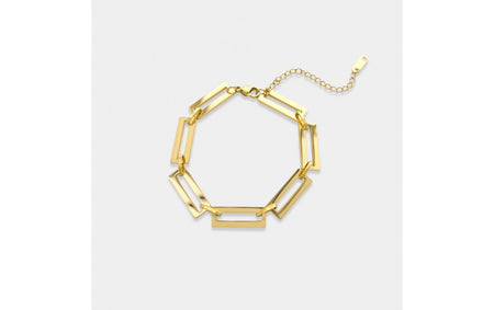 Rectangle chain link bracelet.