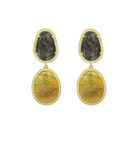 Sliced Sapphire Earrings