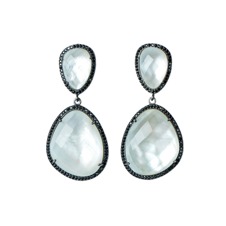 Glimmer and Glow Freeform Drop Earrings - Chiffon Quartz