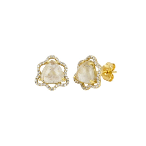 Everyday Lux Moonstone Post Earrings