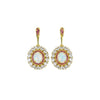 Everyday Lux Oval Opalite Drop Earrings With Fucshia Cubic Zirconia