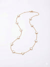 Mother of Pearl 14 kt Gold Hearts Necklace