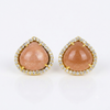 Everyday Lux Deep Peach Chalcedony Post Earrings